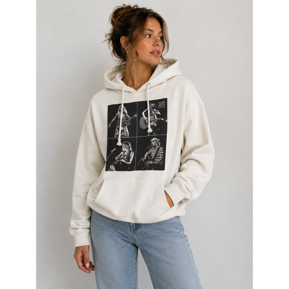 Taylor Swift The Eras Tour White Graphic Hoodie Sweatshirt |S1